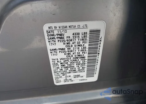 2013 Nissan Rogue Sv из США, поврежденный, VIN JN8AS5MT7DW014629